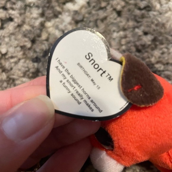TY Beanie Baby Beanie Bellies MATTEO the Monkey Key Clip & Teenie Boos Snort - Picture 5 of 9
